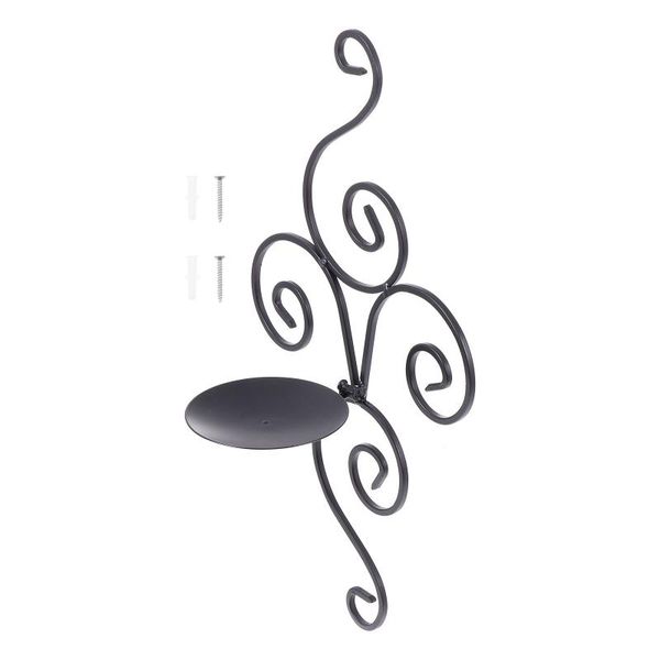 candle holders 1pc iron art wall hanging candlestick decorative display holder (black)
candle holders 1pc iron art wall hanging candlestick decorative display holder (black)