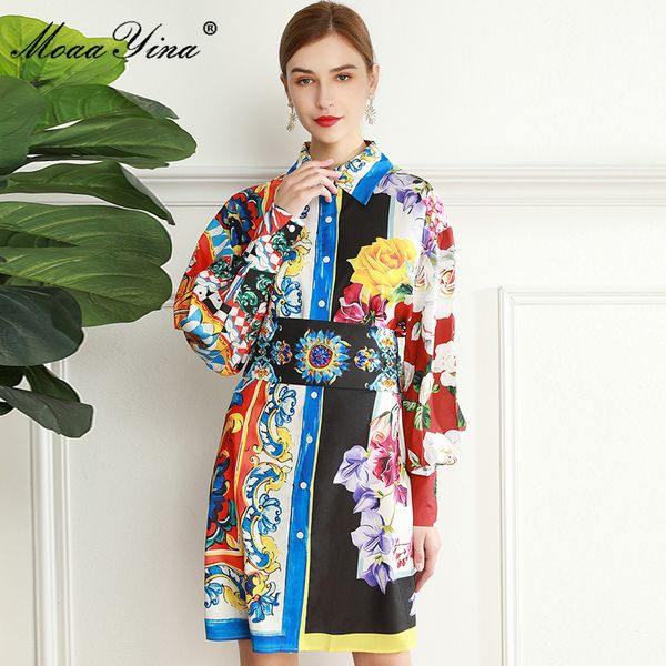 fashion designer dress spring autumn women's dress lantern sleeve floral print beaded lace-up vacation dresses 210524, Black;gray
fashion designer dress spring autumn women's dress lantern sleeve floral print beaded lace-up vacation dresses 210524, Black;gray