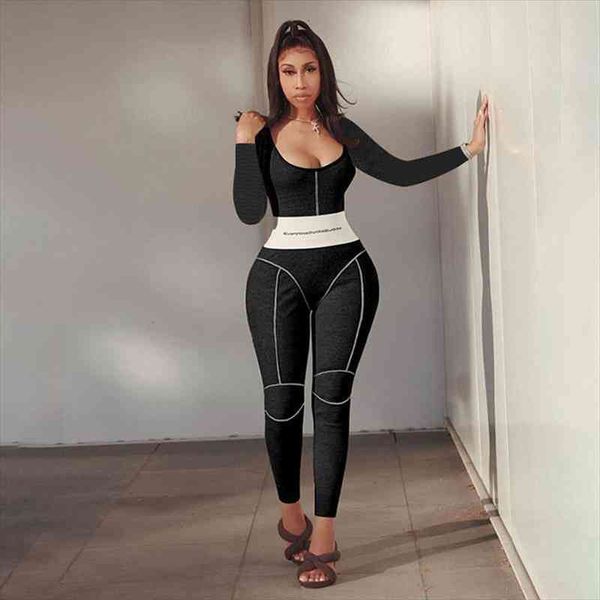 ribbed letter print jumpsuit women autumn o-neck striped backless sportswear overalls high waist elastic romper female, Black;white
ribbed letter print jumpsuit women autumn o-neck striped backless sportswear overalls high waist elastic romper female, Black;white