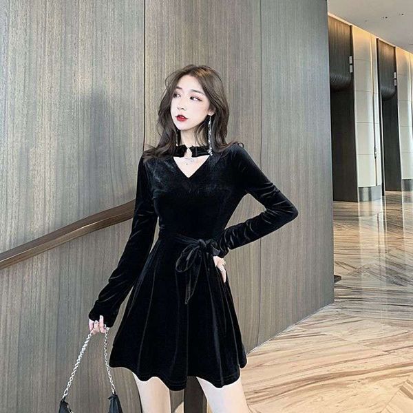 / dresses fall casual winter minority fragrance small black french velvet dress 6928zb053, Black;gray
/ dresses fall casual winter minority fragrance small black french velvet dress 6928zb053, Black;gray