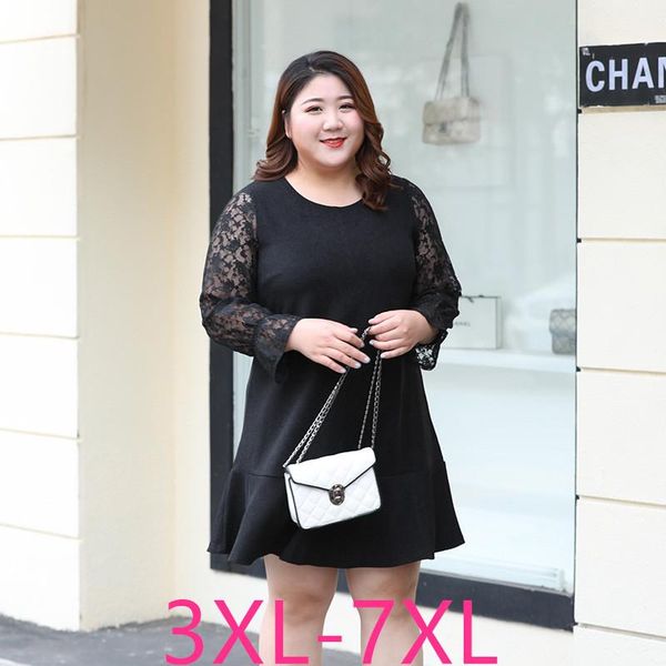 casual dresses spring autumn plus size dress for women loose long sleeve o neck lace mini short black 3xl 4xl 5xl 6xl 7xl, Black;gray
casual dresses spring autumn plus size dress for women loose long sleeve o neck lace mini short black 3xl 4xl 5xl 6xl 7xl, Black;gray