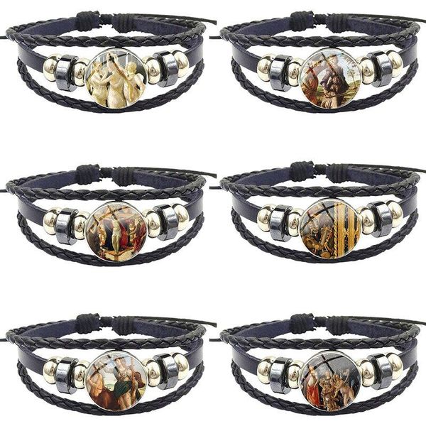charm bracelets brand jewelry with plated glass cabochon black leather bracelet bangle for valentine's day gift botticelli's three, Golden;silver
charm bracelets brand jewelry with plated glass cabochon black leather bracelet bangle for valentine's day gift botticelli's three, Golden;silver