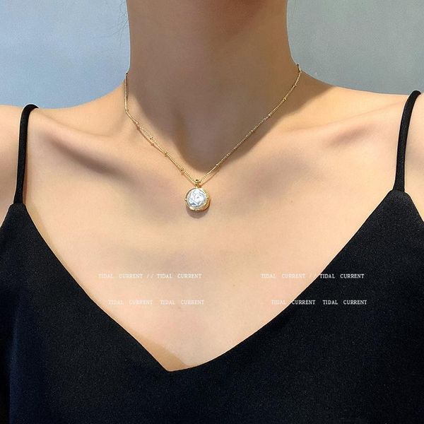 pendant necklaces 2021 light luxury women's clavicle chain necklace fashion temperament round pearl trend jewelry, Silver
pendant necklaces 2021 light luxury women's clavicle chain necklace fashion temperament round pearl trend jewelry, Silver