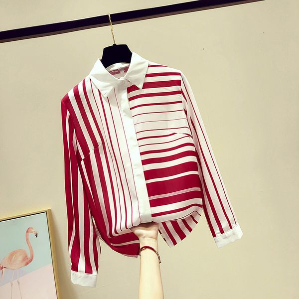 korean style autumn fashion women's long sleeves turn down collar stripe shirt office ladies shirts blouse a3596 210428, White
korean style autumn fashion women's long sleeves turn down collar stripe shirt office ladies shirts blouse a3596 210428, White