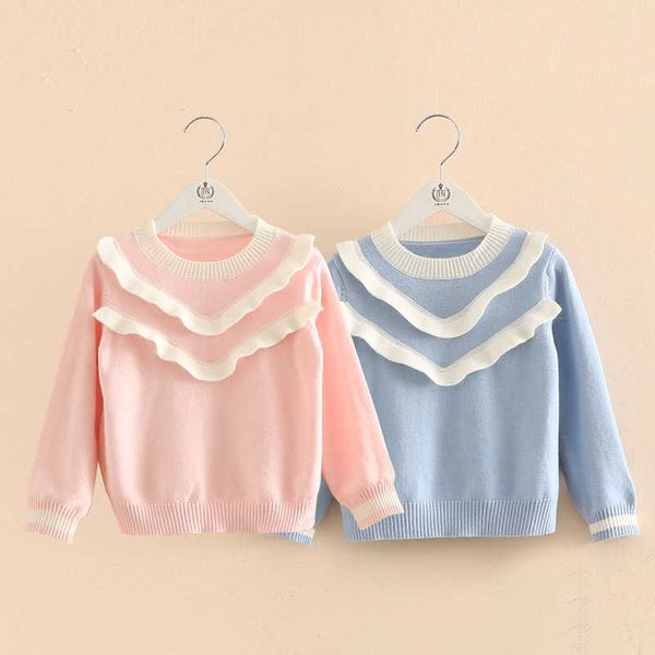 autumn spring 2 3 4 6 8 9 10 years children's o-neck ruffles patchwork knitted pullover cotton sweater for kids baby girls 210529, Blue
autumn spring 2 3 4 6 8 9 10 years children's o-neck ruffles patchwork knitted pullover cotton sweater for kids baby girls 210529, Blue