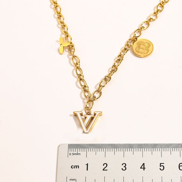 never fading gold plated luxury brand designer pendants necklaces stainless steel double letter crystal choker pendant necklace beads chain, Silver
never fading gold plated luxury brand designer pendants necklaces stainless steel double letter crystal choker pendant necklace beads chain, Silver