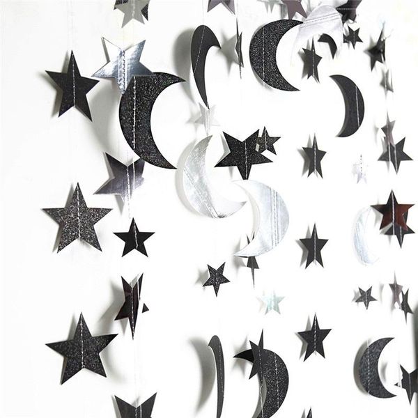 party decoration birthday kids favors shining stars/moon garland banner paper crescent pendant decor for home ramadan id mubarak
party decoration birthday kids favors shining stars/moon garland banner paper crescent pendant decor for home ramadan id mubarak
