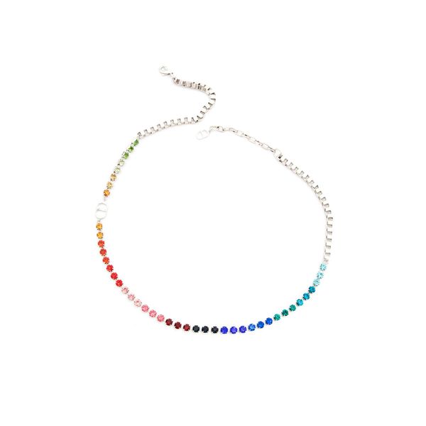 21ss french designer fashion jewelry men's and women's necklaces chain colorful crystal splicing bracelet festival gift, Silver
21ss french designer fashion jewelry men's and women's necklaces chain colorful crystal splicing bracelet festival gift, Silver