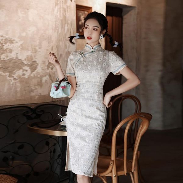 sheng coco composite lace medium length traditional chinese cheongsam dresses improved slim girl qipao dress oriental style ethnic clothing, Red
sheng coco composite lace medium length traditional chinese cheongsam dresses improved slim girl qipao dress oriental style ethnic clothing, Red