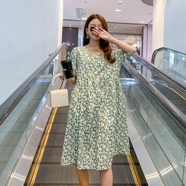 maternity dresses 99401# dress summer short sleeves korean style loose a line floral pregnant women plus size mom, White
maternity dresses 99401# dress summer short sleeves korean style loose a line floral pregnant women plus size mom, White