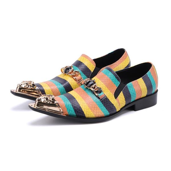 dress shoes handmade striped mixed color genuine leather oxford men gold metal head pointed toe wedding party mens zapatos, Black
dress shoes handmade striped mixed color genuine leather oxford men gold metal head pointed toe wedding party mens zapatos, Black