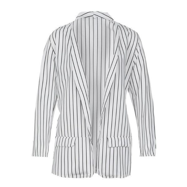 women's suits & blazers open blazer front jacket casual office long sleeve striped small suit, White;black
women's suits & blazers open blazer front jacket casual office long sleeve striped small suit, White;black