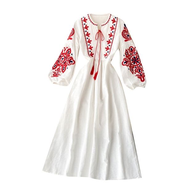 women autumn dresses bohemian embroidered flower o-neck lantern sleeve high waist pleated dress all-match female vestidos gk393, Black;gray
women autumn dresses bohemian embroidered flower o-neck lantern sleeve high waist pleated dress all-match female vestidos gk393, Black;gray