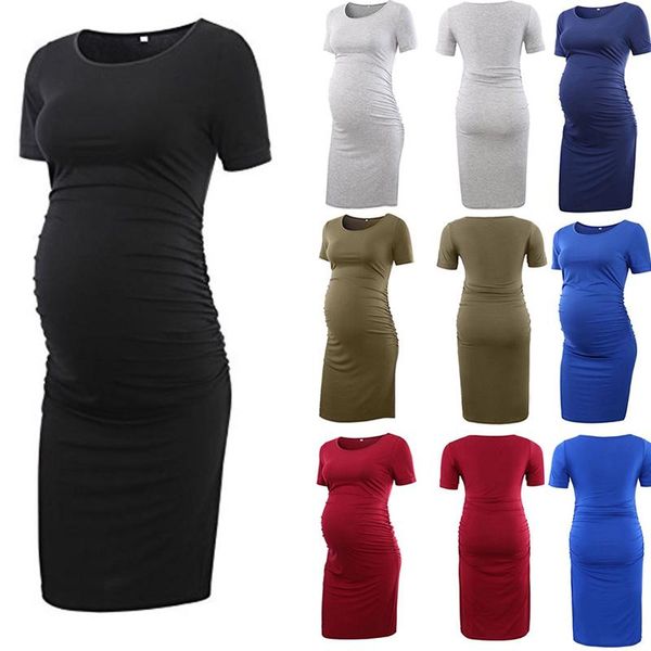 women's short sleeve maternity dresses casual pregnancy clothes bodycon baby shower dress pregnant sheath solid color, White
women's short sleeve maternity dresses casual pregnancy clothes bodycon baby shower dress pregnant sheath solid color, White
