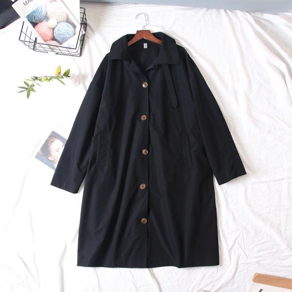 women's trench coats 2021 plus size casual coat spring women clothing fashion loose long sleeve outerwear b2-b1397, Tan;black
women's trench coats 2021 plus size casual coat spring women clothing fashion loose long sleeve outerwear b2-b1397, Tan;black