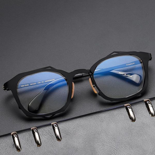 fashion sunglasses frames pure titanium spectacle frame japanese designer personality oval large customized myopia glasses, Black
fashion sunglasses frames pure titanium spectacle frame japanese designer personality oval large customized myopia glasses, Black