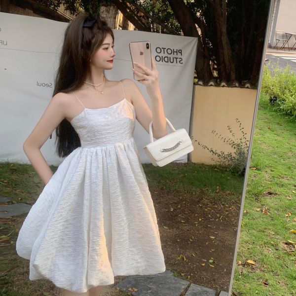 casual dresses customized fabric fluffy suspender dress female summer off shoulder loose white spaghetti short, Black;gray
casual dresses customized fabric fluffy suspender dress female summer off shoulder loose white spaghetti short, Black;gray