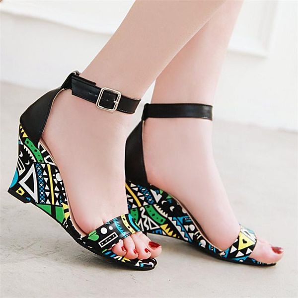 summer wedges heel sandals high heels womens ankle strap buckle floral shoes fashion 2021 designer ladies sandles, Black
summer wedges heel sandals high heels womens ankle strap buckle floral shoes fashion 2021 designer ladies sandles, Black