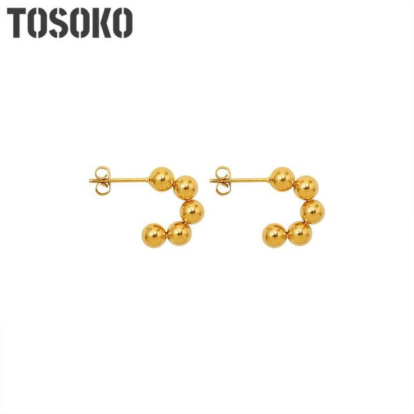 hoop & huggie tofflo stainless steel jewelry retro small round bead splicing c-type earrings women's fashion bsf402, Golden;silver
hoop & huggie tofflo stainless steel jewelry retro small round bead splicing c-type earrings women's fashion bsf402, Golden;silver
