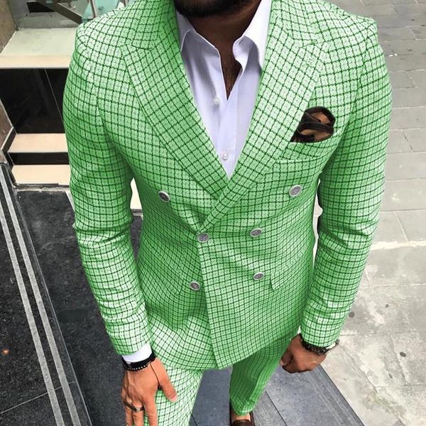men's suits & blazers fashion men for wedding double breasted blazer plaid tuxedo 2 pieces mint green groomsmen (blazer+pants), White;black
men's suits & blazers fashion men for wedding double breasted blazer plaid tuxedo 2 pieces mint green groomsmen (blazer+pants), White;black