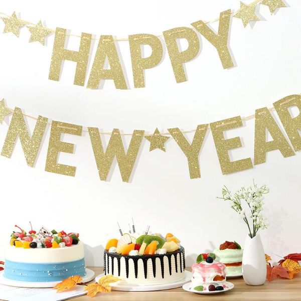 party decoration glitter paper garland christmas decor bunting banner happy year hanging flag po booth props
party decoration glitter paper garland christmas decor bunting banner happy year hanging flag po booth props
