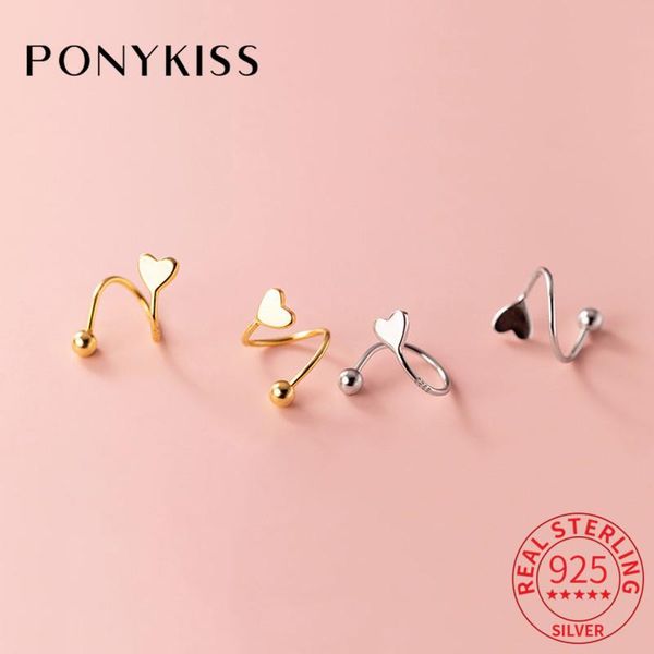 hoop & huggie ponykiss trendy 100% 925 sterling silver cute wave star heart spiral earrings for women party delicate accessory chic gift, Golden;silver
hoop & huggie ponykiss trendy 100% 925 sterling silver cute wave star heart spiral earrings for women party delicate accessory chic gift, Golden;silver