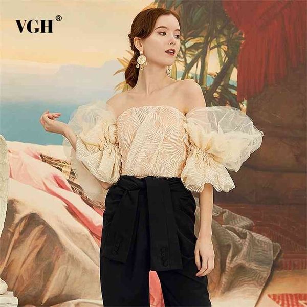 vgh vintage women blouse female ruffles short sleeve slash neck off shoulder shirt fashion 210730, White
vgh vintage women blouse female ruffles short sleeve slash neck off shoulder shirt fashion 210730, White