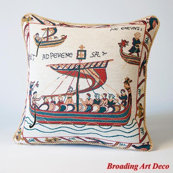 cushion/decorative pillow medieval tapestry cushion cover - bayeux, jacquard weave home textile decoration cotton 100% double sided size 45x
cushion/decorative pillow medieval tapestry cushion cover - bayeux, jacquard weave home textile decoration cotton 100% double sided size 45x