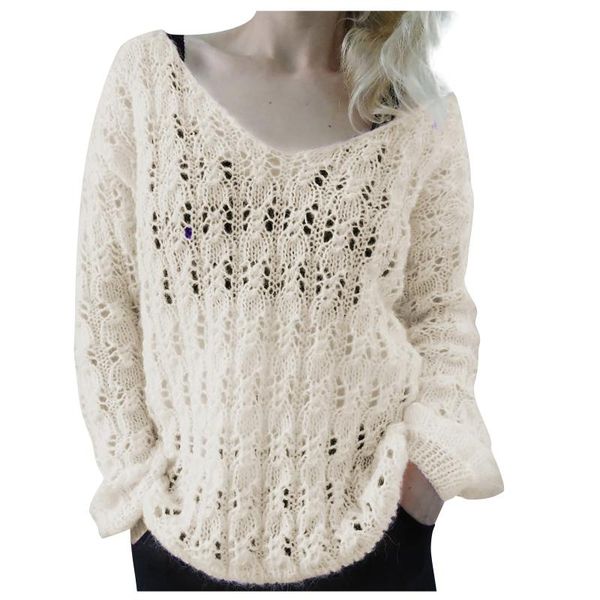 women's sweaters woman womens knitted pullover fashion v-neck blouse long sleeve knit hollow sweater spring autumn style, White;black
women's sweaters woman womens knitted pullover fashion v-neck blouse long sleeve knit hollow sweater spring autumn style, White;black