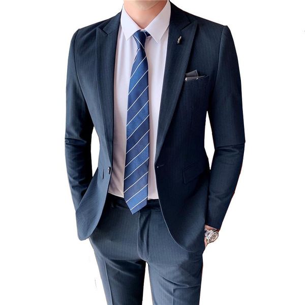 blazer pants stylish british style slim fit suit men's business stripe high end banquet jacket coat trousers two piece set suits & blaz, White;black
blazer pants stylish british style slim fit suit men's business stripe high end banquet jacket coat trousers two piece set suits & blaz, White;black
