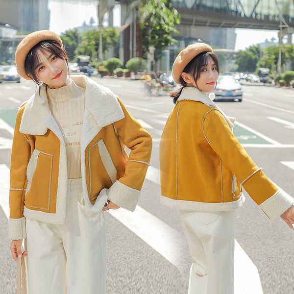 women's wool & blends faux fur teddy coat parkas women sheepskin womens winter suede female bomber jacket basic cropped kawaii, Black
women's wool & blends faux fur teddy coat parkas women sheepskin womens winter suede female bomber jacket basic cropped kawaii, Black