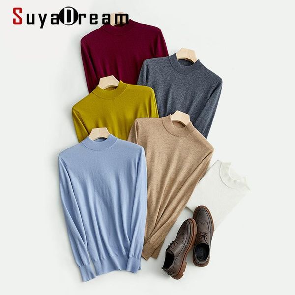 men's sweaters suyadream mens 2021 winter 100%wool mock neck pullovers fall plain basic for man, White;black
men's sweaters suyadream mens 2021 winter 100%wool mock neck pullovers fall plain basic for man, White;black