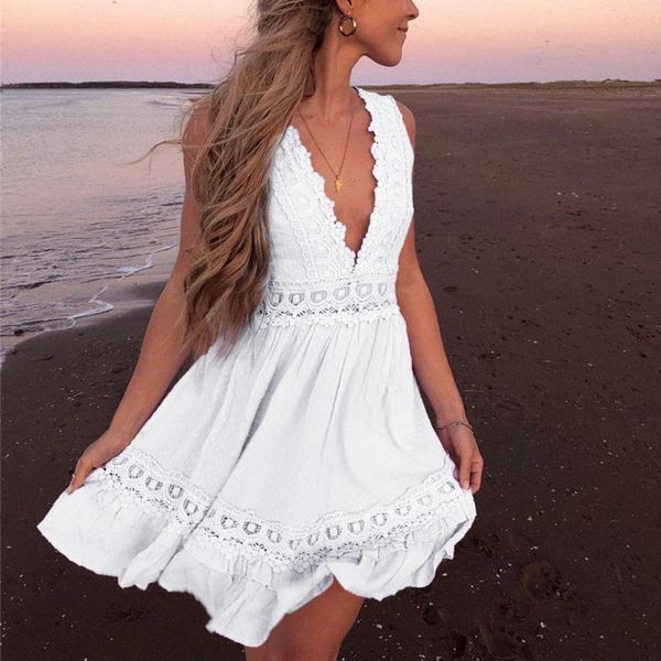 maternity dresses vintage elegant dress women's casual v-neck hollow out lace sleeveless vestidos de mujer robe femme, White
maternity dresses vintage elegant dress women's casual v-neck hollow out lace sleeveless vestidos de mujer robe femme, White