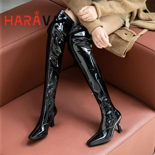 boots haraval women high heels modern black patent leather fashion genuine shoes square toe female elegant e605l
boots haraval women high heels modern black patent leather fashion genuine shoes square toe female elegant e605l