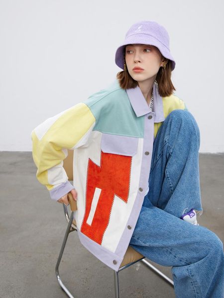 women's jackets 2021 arrival patchwork letter embroid womne's baseball bomber jacket couple men's varsity coat street vintage, Black;brown
women's jackets 2021 arrival patchwork letter embroid womne's baseball bomber jacket couple men's varsity coat street vintage, Black;brown