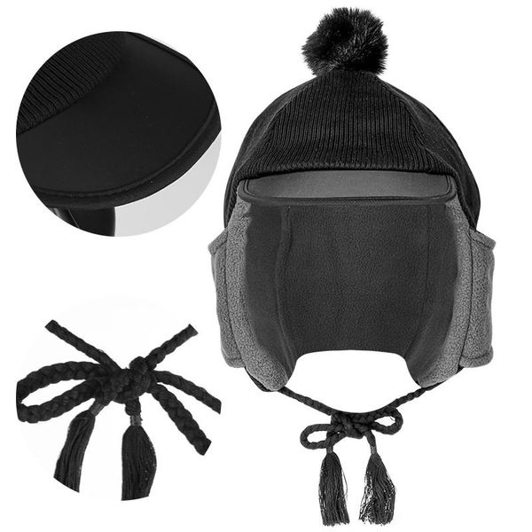 cycling caps & masks warm bomber hats earflap russian hat men women ear flap winter windproof skiing snow, Black
cycling caps & masks warm bomber hats earflap russian hat men women ear flap winter windproof skiing snow, Black