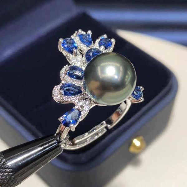 cluster rings d605 pearl ring fine jewelry round 10-11mm nature sea water tahiti black pearls for women presents, Golden;silver
cluster rings d605 pearl ring fine jewelry round 10-11mm nature sea water tahiti black pearls for women presents, Golden;silver