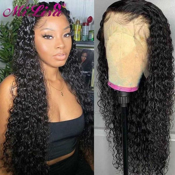 water wave human hair wigs 13x4 lace frontal wig preplucked and bleached knots mi lisa 150% density for women, Black;brown
water wave human hair wigs 13x4 lace frontal wig preplucked and bleached knots mi lisa 150% density for women, Black;brown