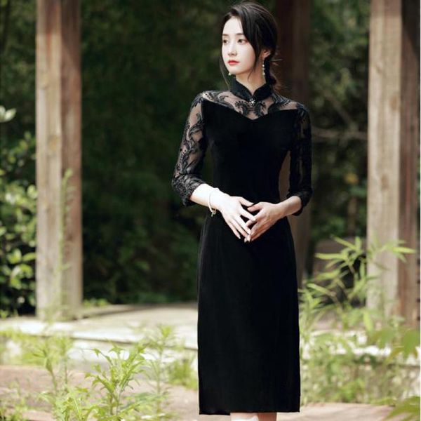 ethnic clothing women velour vintage prom party dress gown lace cheongsam chinese style qipao plus size 3xl 4xl mandarin collar vestido, Red
ethnic clothing women velour vintage prom party dress gown lace cheongsam chinese style qipao plus size 3xl 4xl mandarin collar vestido, Red