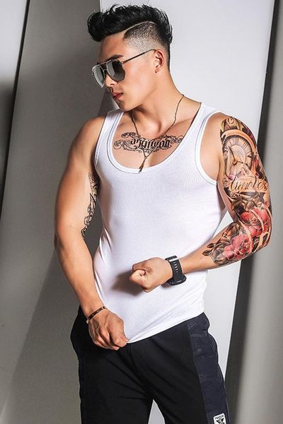 men's body shapers man pure cotton slim halter for sports and leisure tank, Black;brown
men's body shapers man pure cotton slim halter for sports and leisure tank, Black;brown