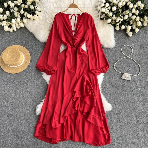 casual dresses pinkou women chic red ruffled maxi dress v neck backless irregular christmas wedding party wear qa592, Black;gray
casual dresses pinkou women chic red ruffled maxi dress v neck backless irregular christmas wedding party wear qa592, Black;gray