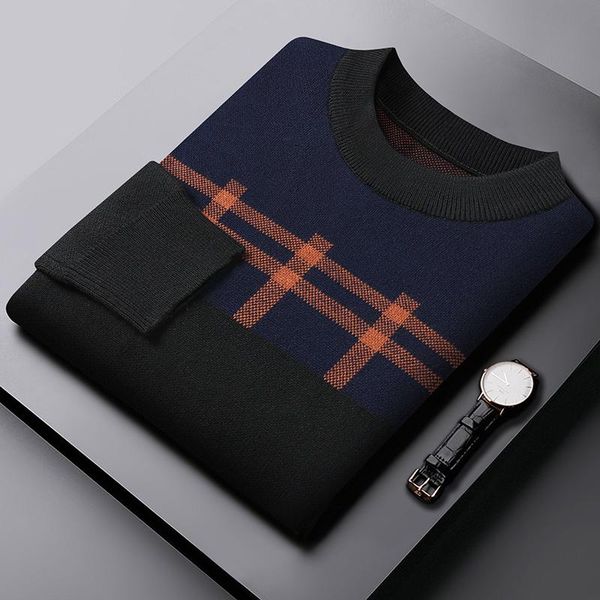 men's sweaters plus fat size sweater autumn and winter thick woolen loose knit dad outfit, White;black
men's sweaters plus fat size sweater autumn and winter thick woolen loose knit dad outfit, White;black