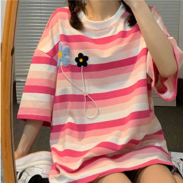 nomikuma 3d flower striped t shirt women o neck short sleeve loose contrast color casual tshirts high street graphic tees 210514, White
nomikuma 3d flower striped t shirt women o neck short sleeve loose contrast color casual tshirts high street graphic tees 210514, White