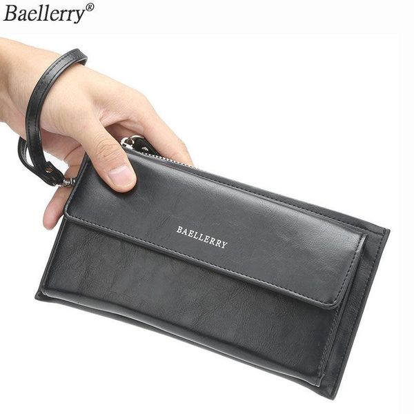 wallets baellerry 2021 pu leather men clutch zipper large capacity hand strap wallet luxurious business solid male purses, Red;black
wallets baellerry 2021 pu leather men clutch zipper large capacity hand strap wallet luxurious business solid male purses, Red;black