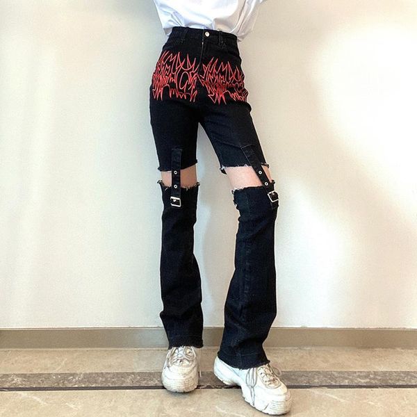 women's jeans fashion split women clothes fire flame print denim pants cut out trousers female gothic punk streetwear boyfriend black, Blue
women's jeans fashion split women clothes fire flame print denim pants cut out trousers female gothic punk streetwear boyfriend black, Blue