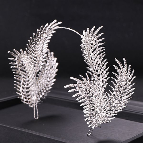 new design feather diadem big crystal tiara wedding queen crown bride rhinestone tiaras hair accessories for head, Golden;white
new design feather diadem big crystal tiara wedding queen crown bride rhinestone tiaras hair accessories for head, Golden;white