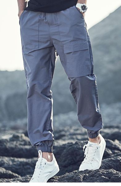 spring casual tooling pocket trousers men's trendy straight loose pants, Black
spring casual tooling pocket trousers men's trendy straight loose pants, Black