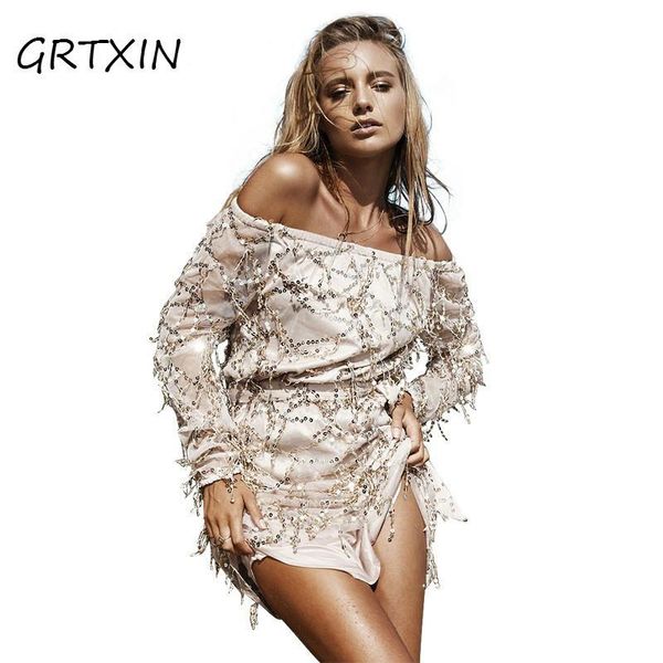 casual dresses off shoulder sequin tassel dress summer beach party short women backless vintage vestidos, Black;gray
casual dresses off shoulder sequin tassel dress summer beach party short women backless vintage vestidos, Black;gray
