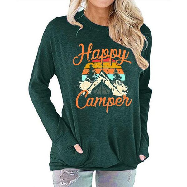 women's t-shirt 2021 winter autumn happy campen letter printed long sleeve round neck pocket top, White
women's t-shirt 2021 winter autumn happy campen letter printed long sleeve round neck pocket top, White