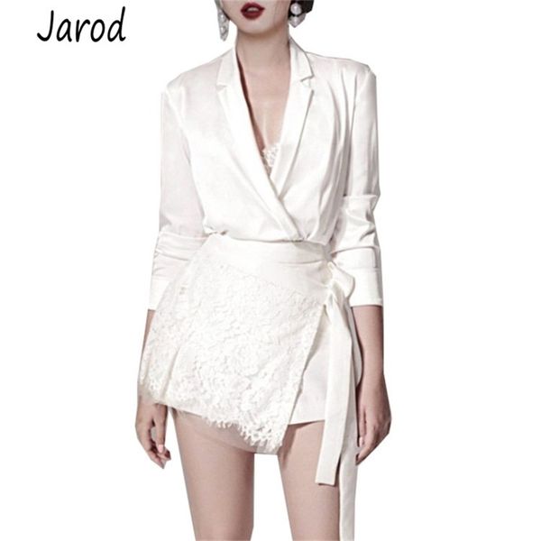 spring women 2 piece set runway white silk turn down collar shirt suits + bowknot lace mini party skirt 210519
spring women 2 piece set runway white silk turn down collar shirt suits + bowknot lace mini party skirt 210519